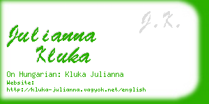 julianna kluka business card